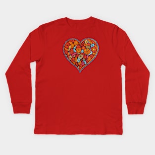 Mosaic Heart Kids Long Sleeve T-Shirt